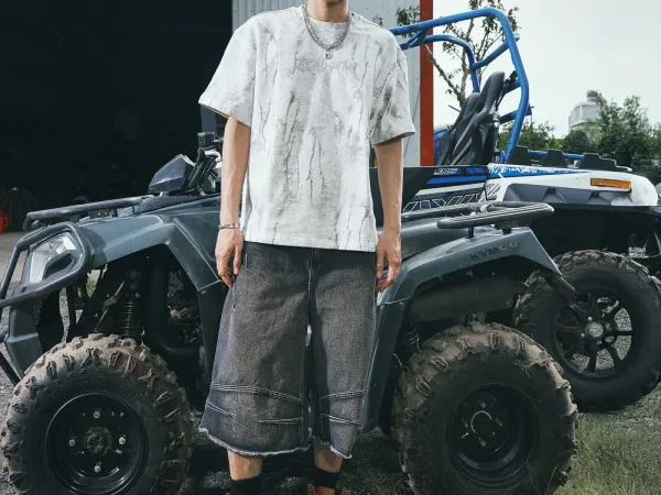 Quần short denim nam. Relax