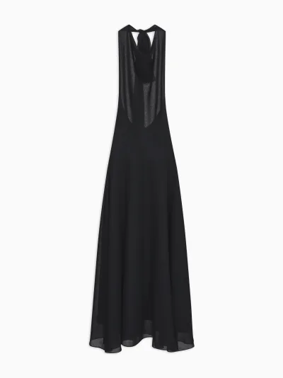 Delvey Halter Dress in Techno Wool