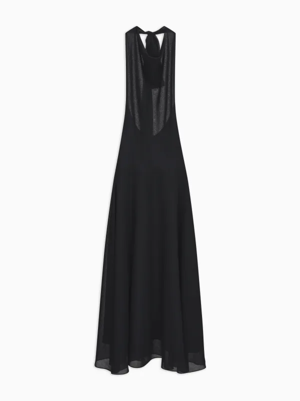 Delvey Halter Dress in Techno Wool