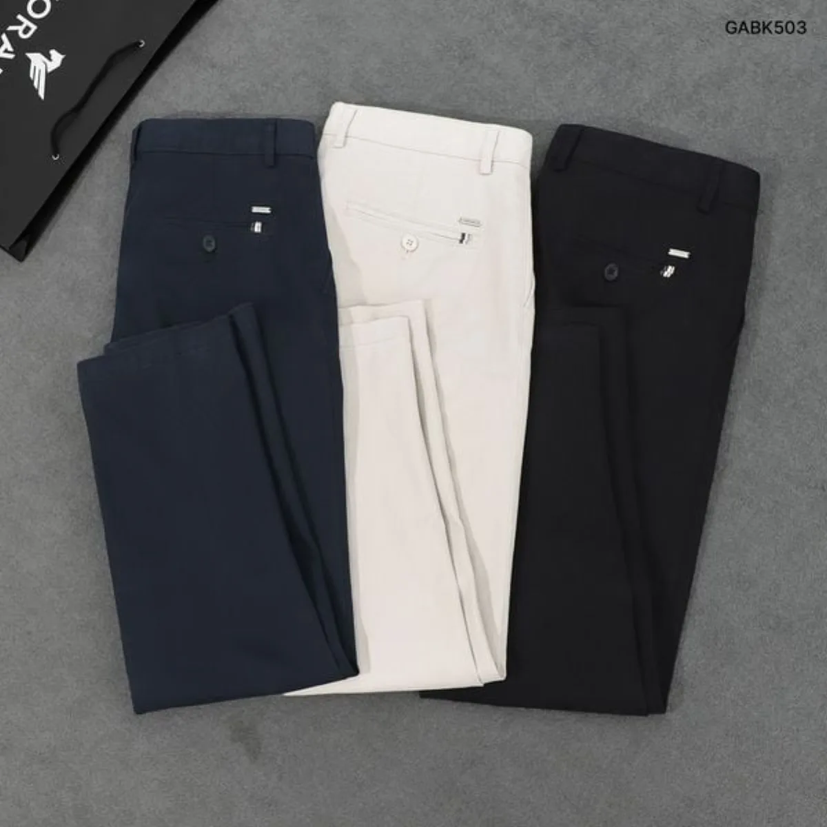 Quần Kaki Nam KHAKI PANNTS Torano túi chéo basic regularfit cúc rập logo Không Phai Màu GABK503