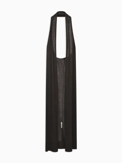 Colin Halter Neck Long Cardigan In Merino