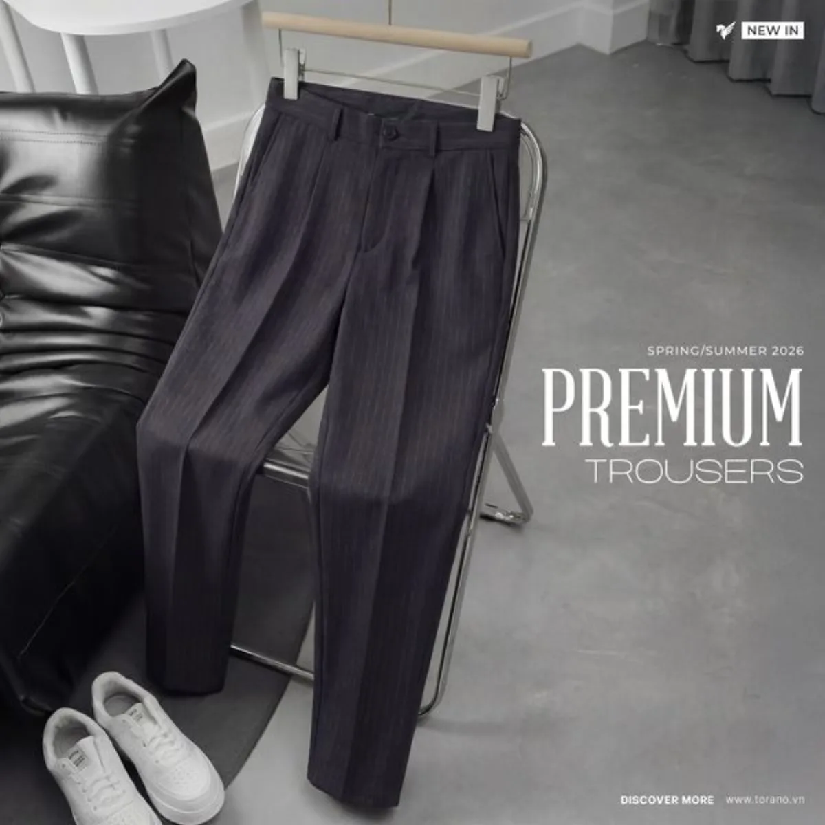 Quần âu smart PREMIUM TROUSERS TORANO cạp sidetab co giãn linh hoạt, lịch lãm, hack chân dài HABT808