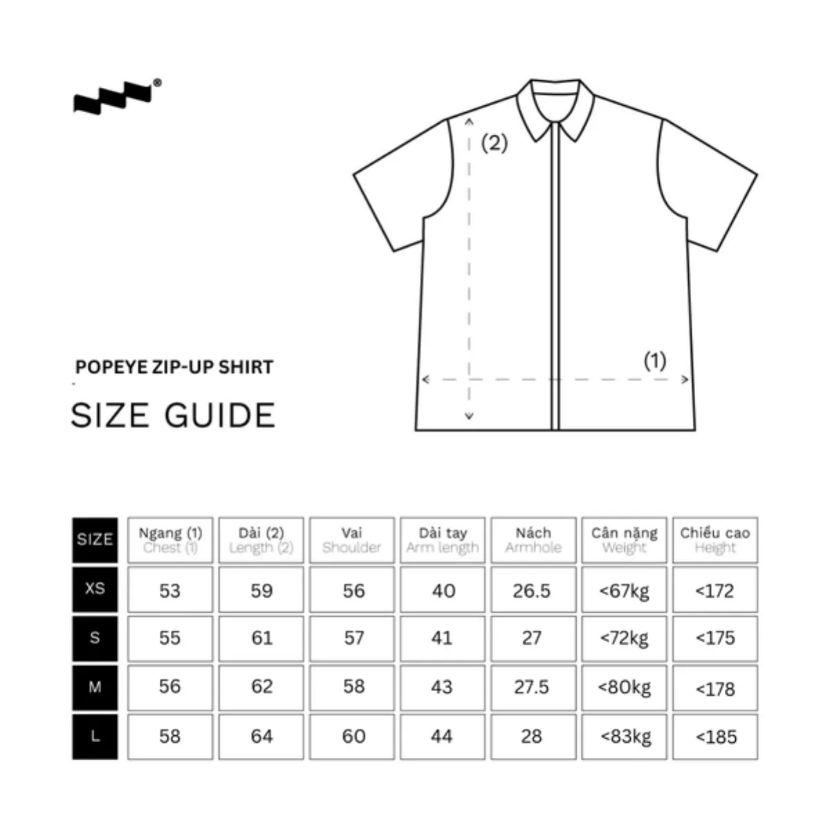 Áo Sơ Mi Kẻ Sọc Khóa Kéo 2 Đầu LIDER POPEYE STRIPED ZIP-UP SHIRT - Striped Grey/Red