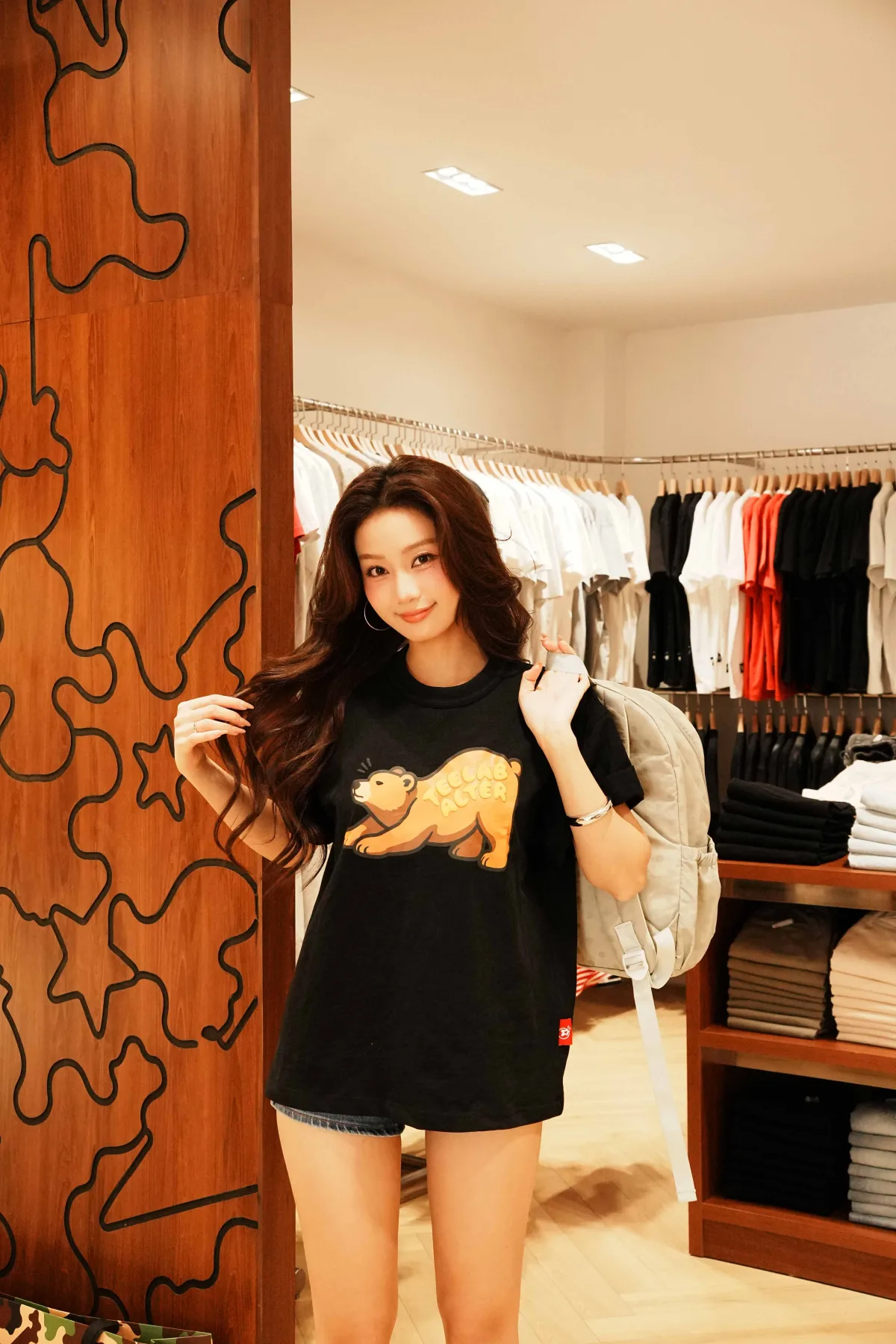 Áo Thun Teelab Alter Lazy Bear Semi-Oversized Slub-Cotton Tee TS412