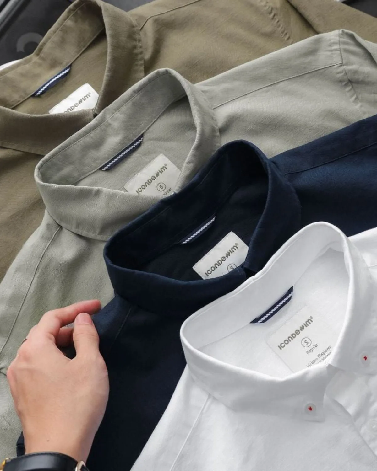 Áo Sơ Mi Linen Nam Tay Dài ICONDENIM Coastal Breeze Form Regular SMID0277