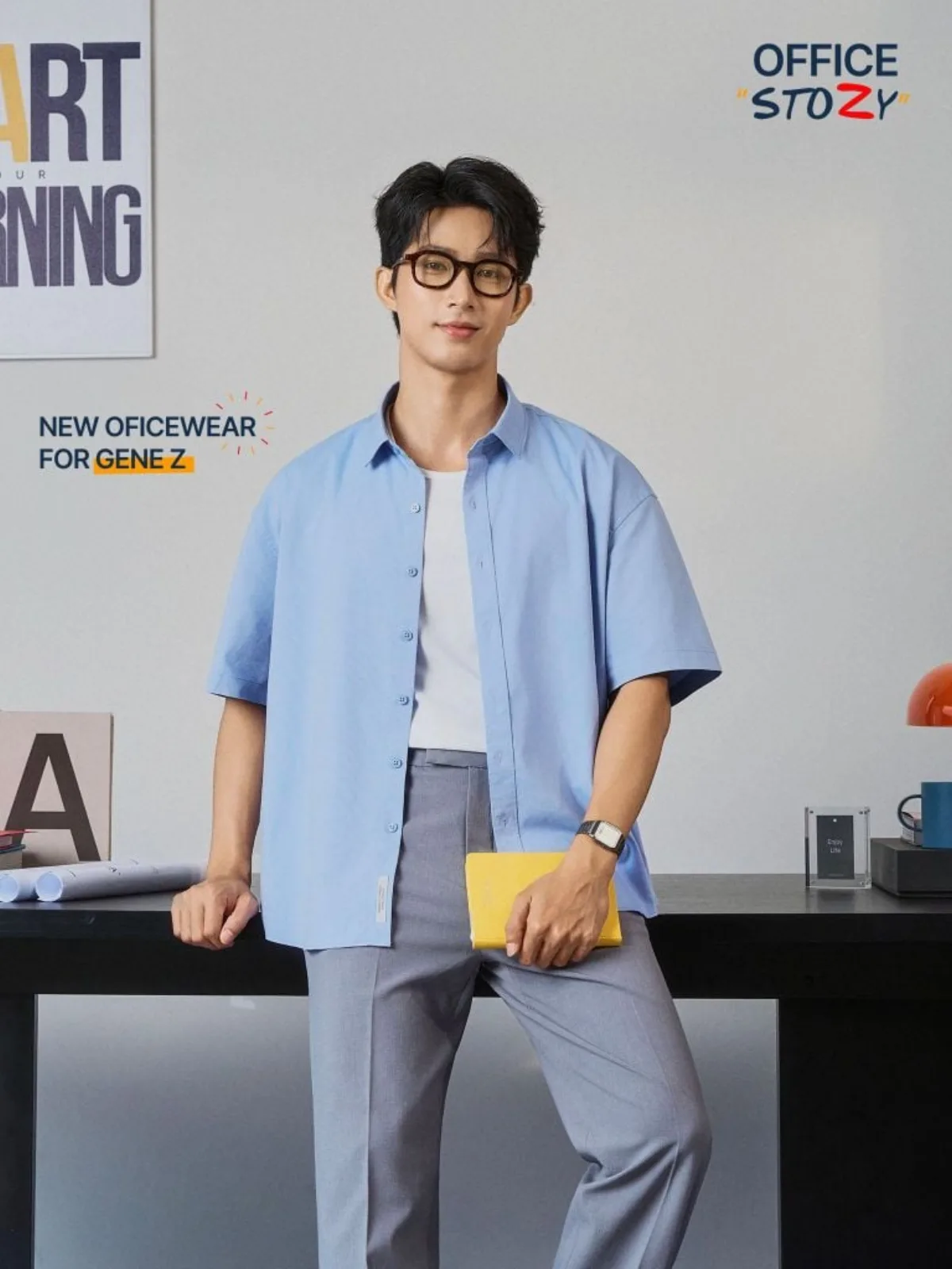 Áo Sơ Mi Nam ICONDENIM Tay Ngắn AM Daylight Form Relaxed SMID0365