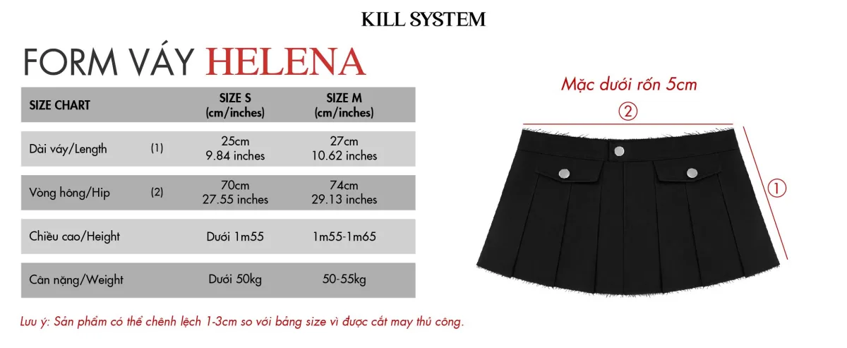Chân váy xếp ly giả túi kèm quần bảo hộ HELENA - 𝐊𝐈𝐋𝐋 𝐒𝐘𝐒𝐓𝐄𝐌
