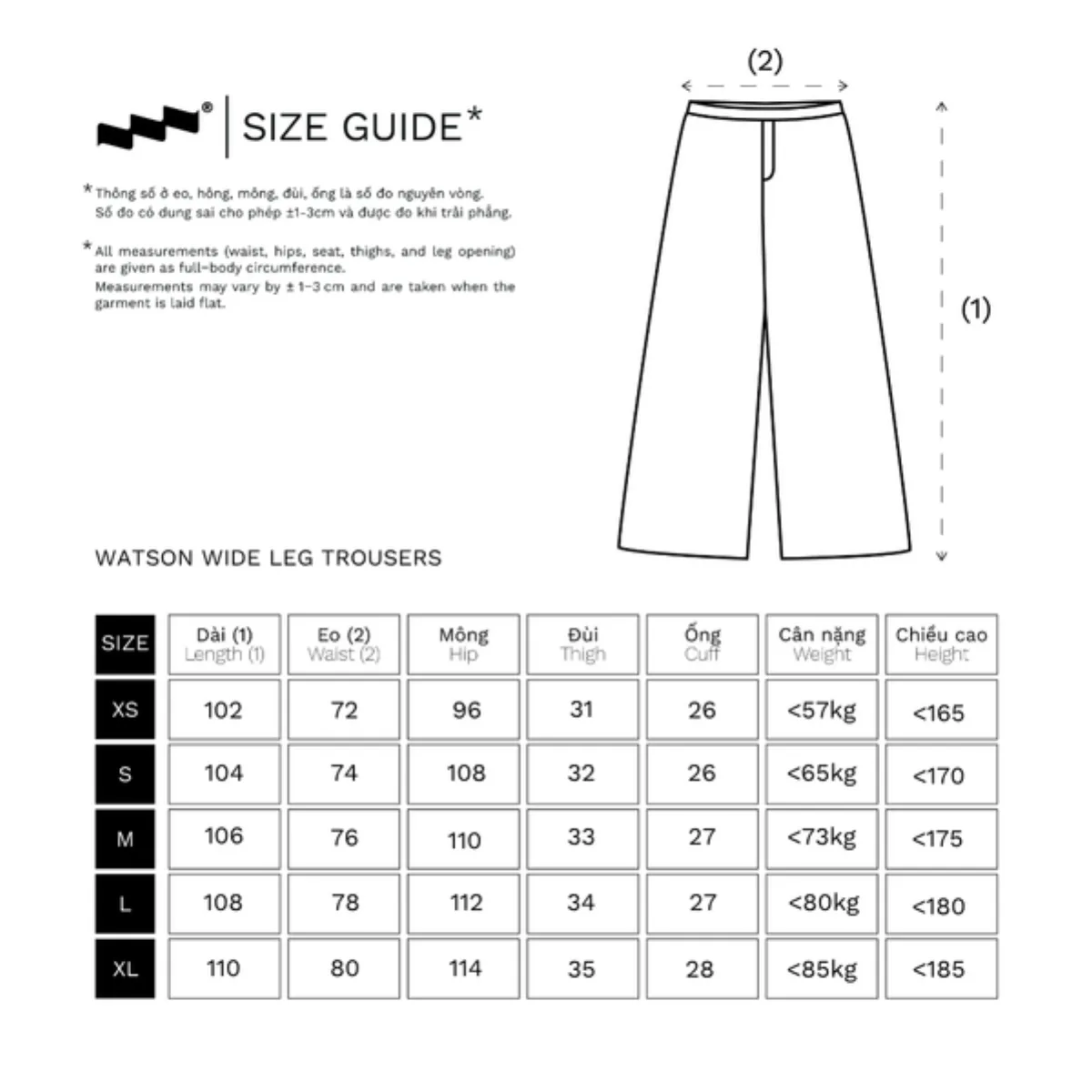 Quần Tây Khaki Ống Rộng LIDER Watson Wide Leg Trousers - Grey/Black