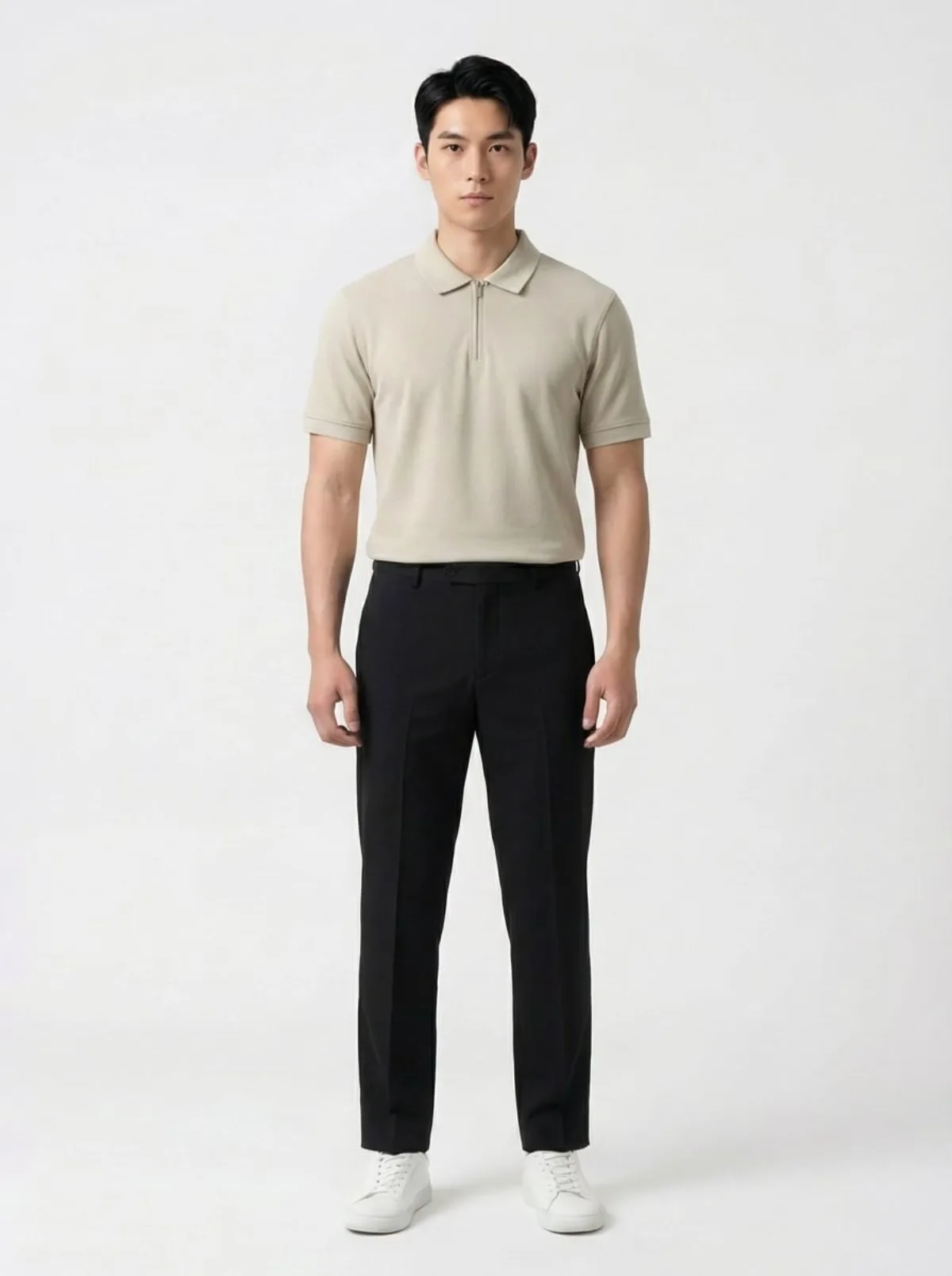 Áo Polo Nam ICONDENIM Quarter Zip Form Regular PLID0281