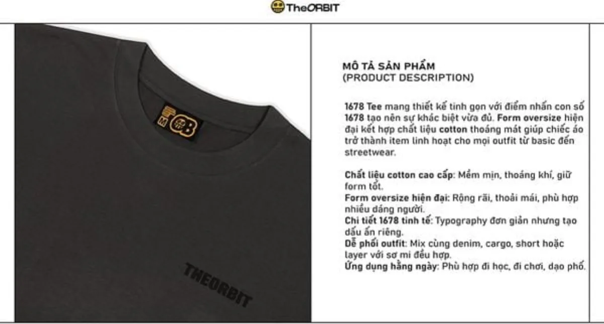 Áo Thun Nanm Nữ The ORBIT 1678 Tee - Local Brand Chính Hãng
