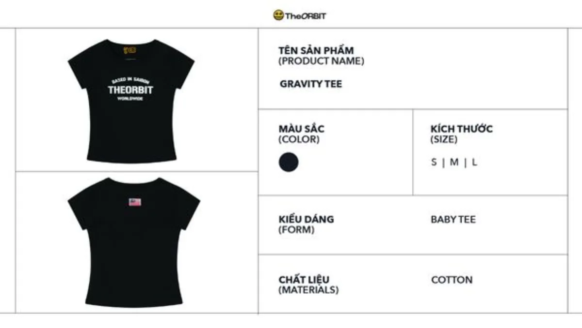 Áo Thun Baby Tee THE ORBIT GRAVITY TEE - Local Brand Chính Hãng