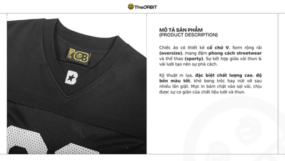 Áo phông Mesh Jersey Nam Nữ - 08 The ORBIT áo đẹp tay lỡ cổ tròn vải mesh cao cấp áo thun