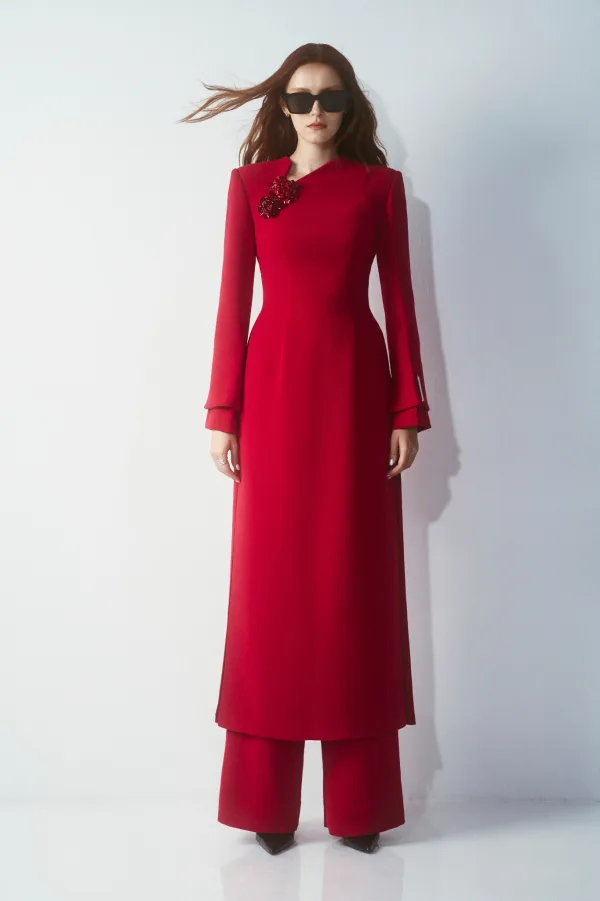 Áo dài Fany - Red