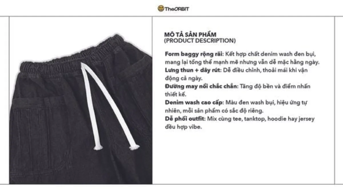 Quần Jean Denim Nam Nữ The ORBIT DUST KIT BOT - Local Brand Chính Hãng
