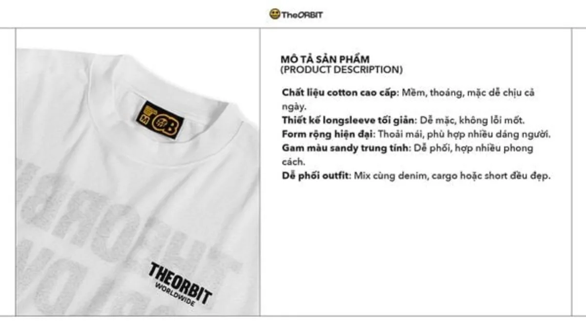 Áo Thun Tay Dài Nam Nữ The ORBIT SANDY LONGSLEEVE - Local Brand Chính Hãng