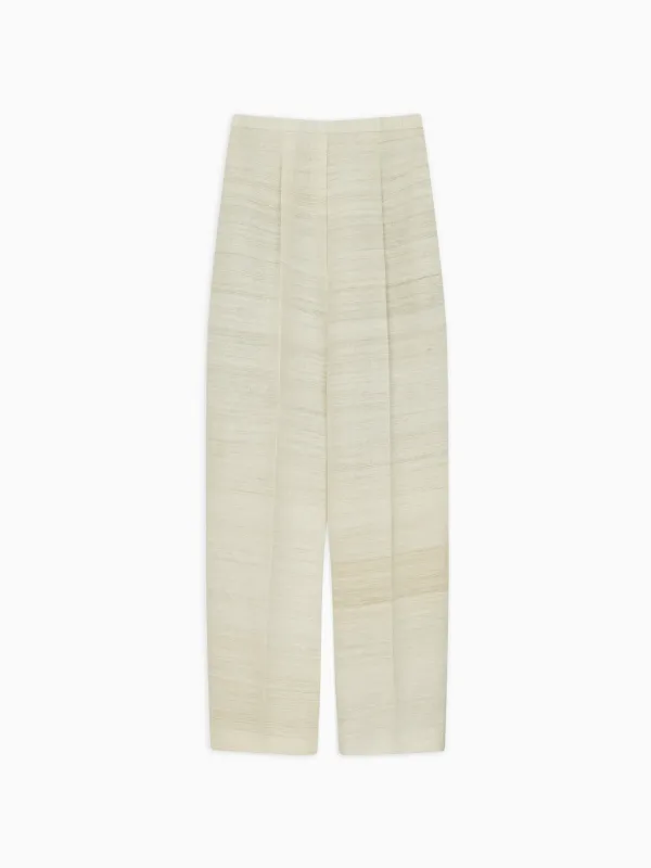 Luka Cocoon Trousers in Slub Silk