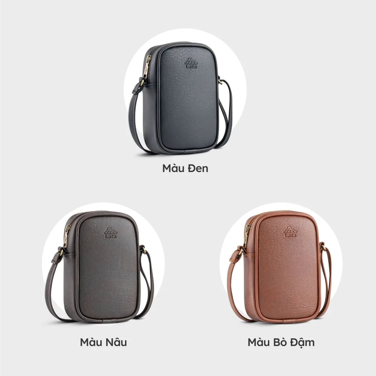 Túi Lata (Thời trang nữ đựng điện thoại basic - Túi đeo chéo da HN124)