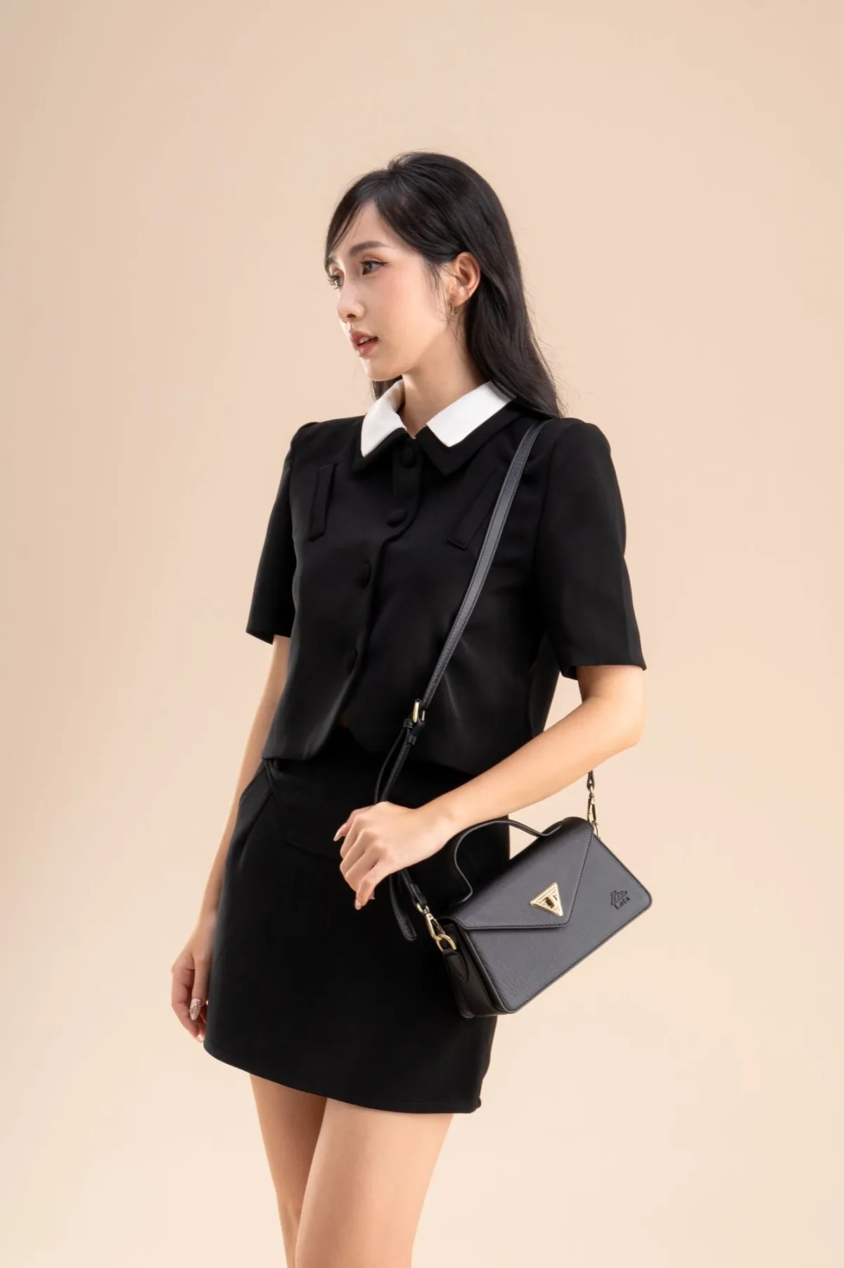 Túi Lata (Thời trang nữ đi chơi size 22 - Túi đeo chéo da HN129)