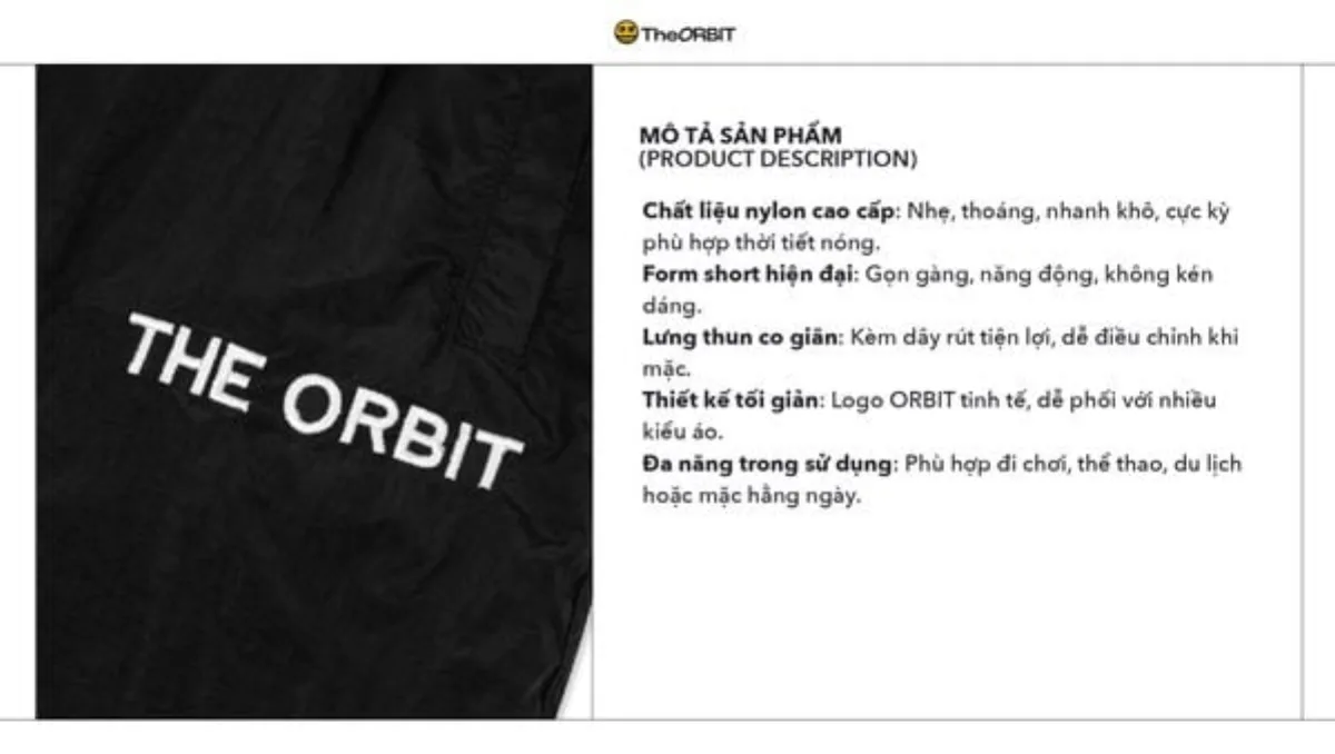 Quần Short Nam Nữ The ORBIT Nylon Short V2 - Local Brand Chính Hãng