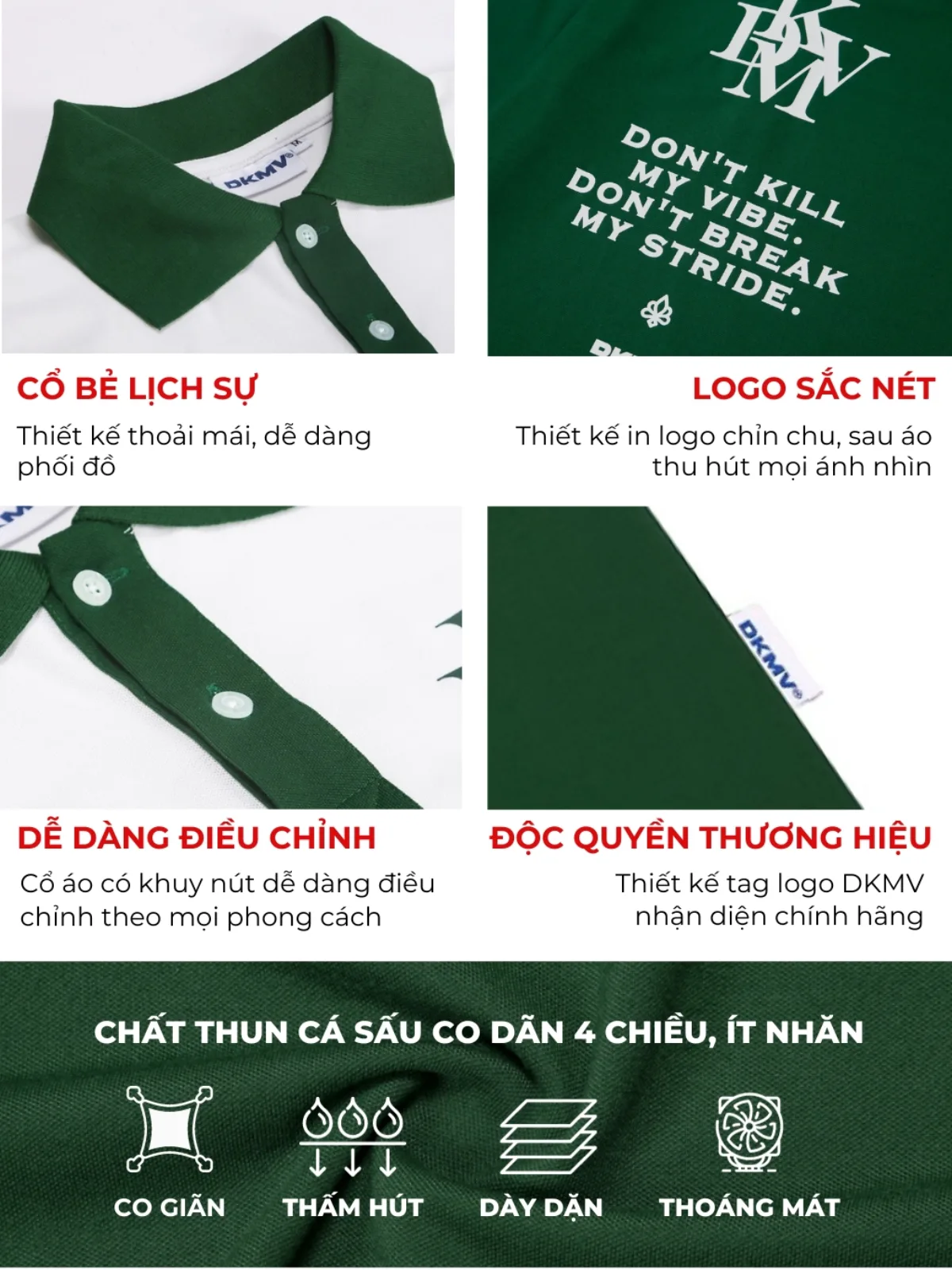 Áo Polo oversize nam nữ tay lỡ DKMV Polo INTE | K14-T12