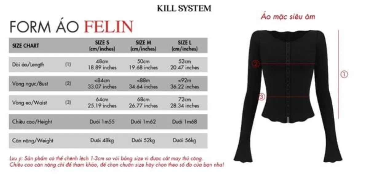 Áo kiểu tay dài cài nút FELIN - 𝐊𝐈𝐋𝐋 𝐒𝐘𝐒𝐓𝐄𝐌