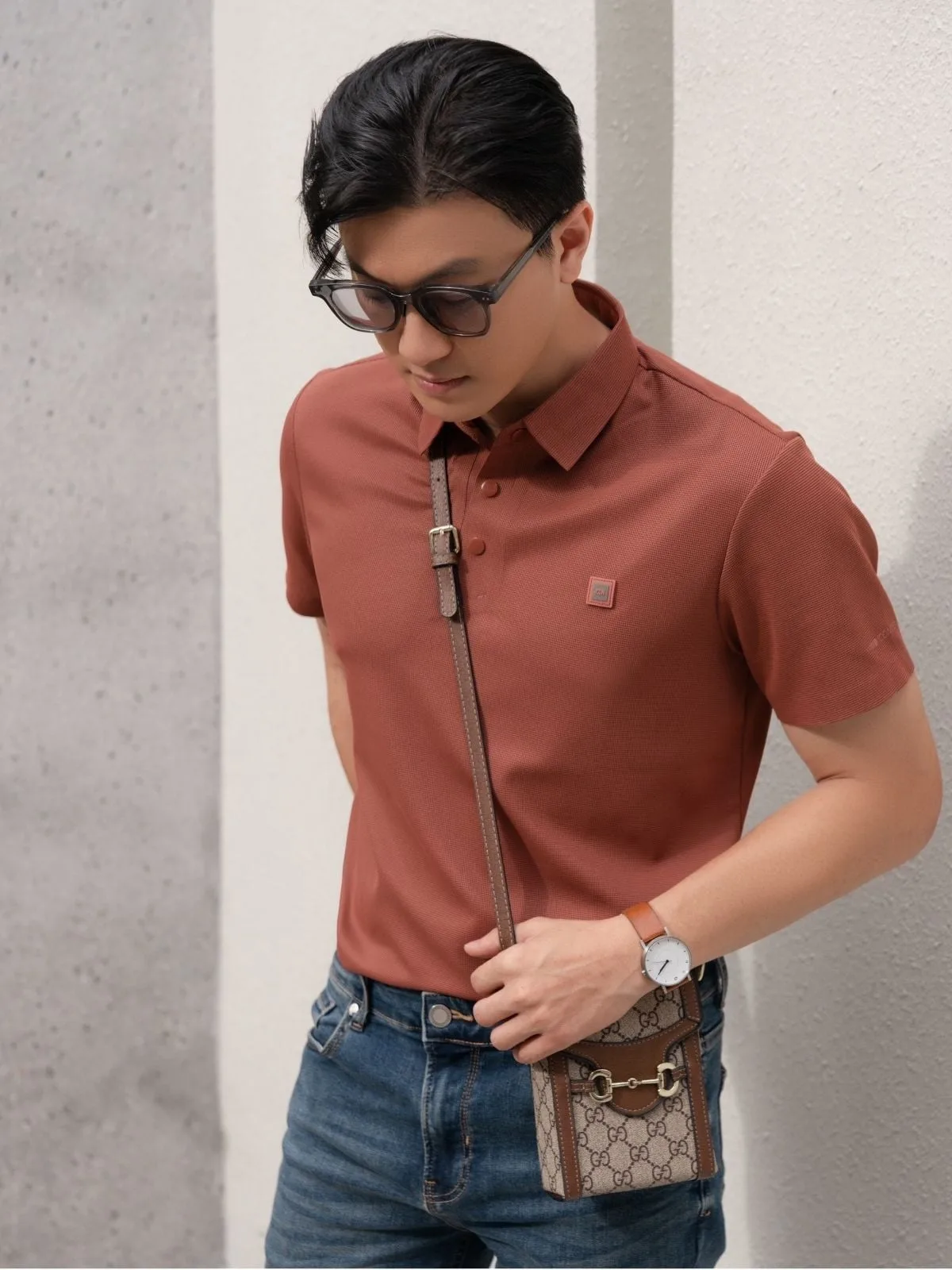 Áo polo nam PROCOOL ICONDENIM form slim-fit, công nghệ hạt làm mát thoáng khí, co giãn 4 chiều, vải mịn ít nhăn PLID0153