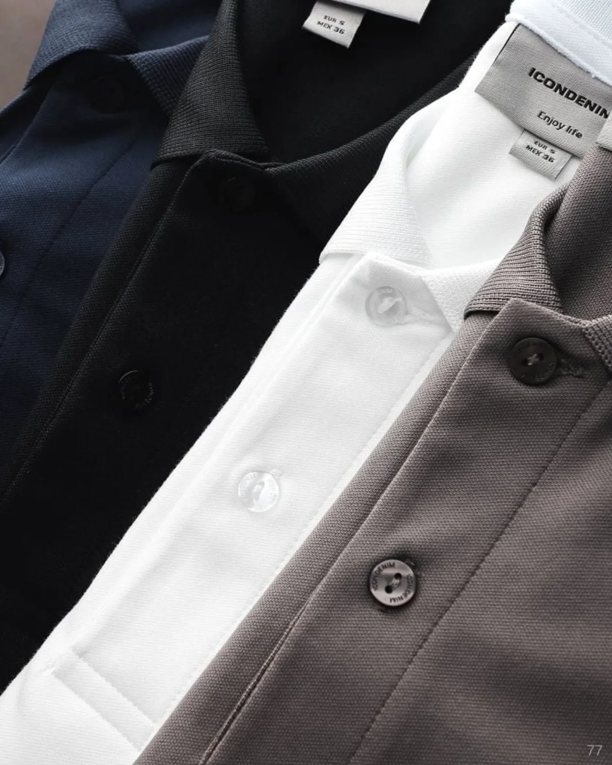 Áo Polo Nam ICONDENIM, chất liệu vải cotton cá sấu, form regular thoải mái, logo in nổi tạo điểm nhấn PLID0077