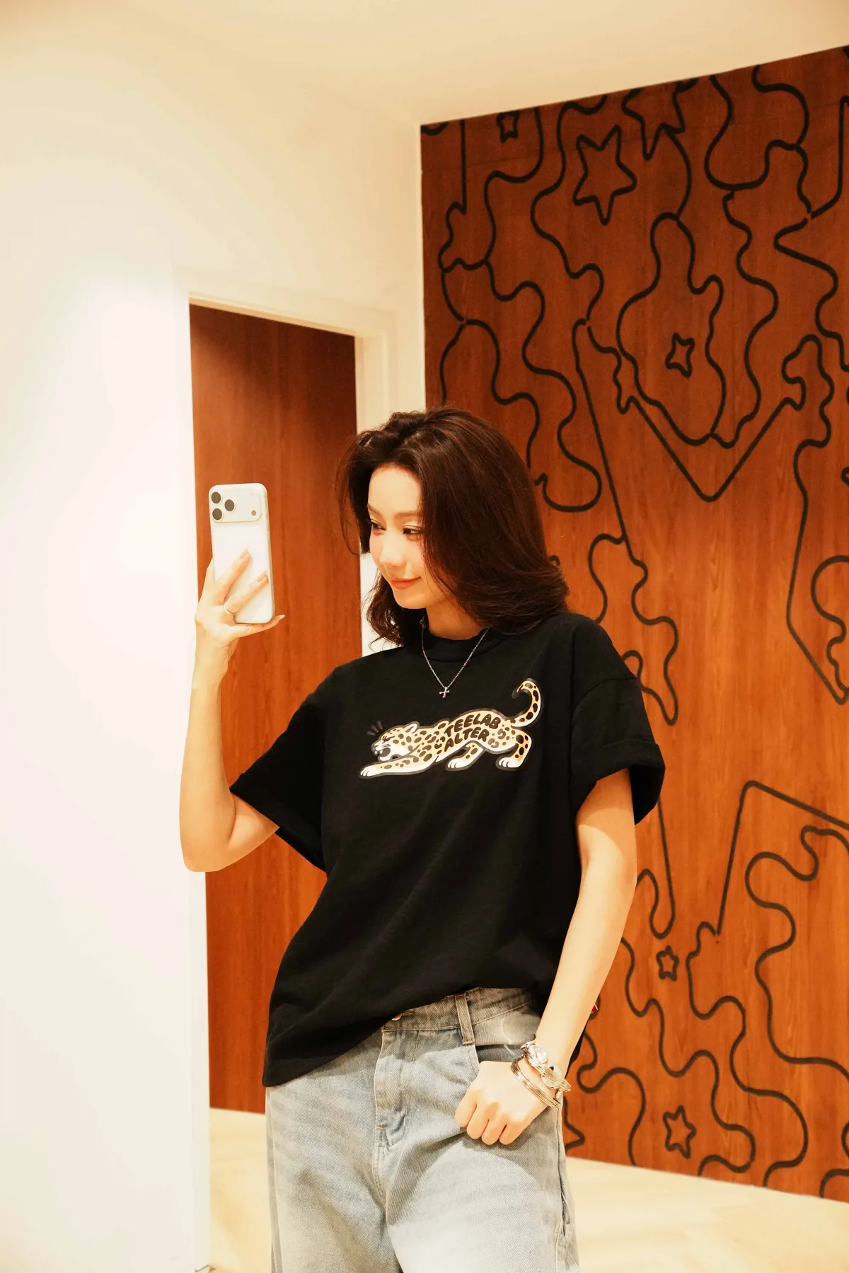 Áo Thun Teelab Alter Leopard Semi-Oversized Slub-Cotton Tee TS408