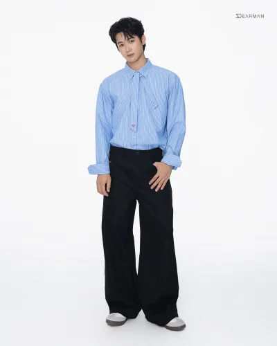 HENRY SHIRT- BLUE STRIPE
