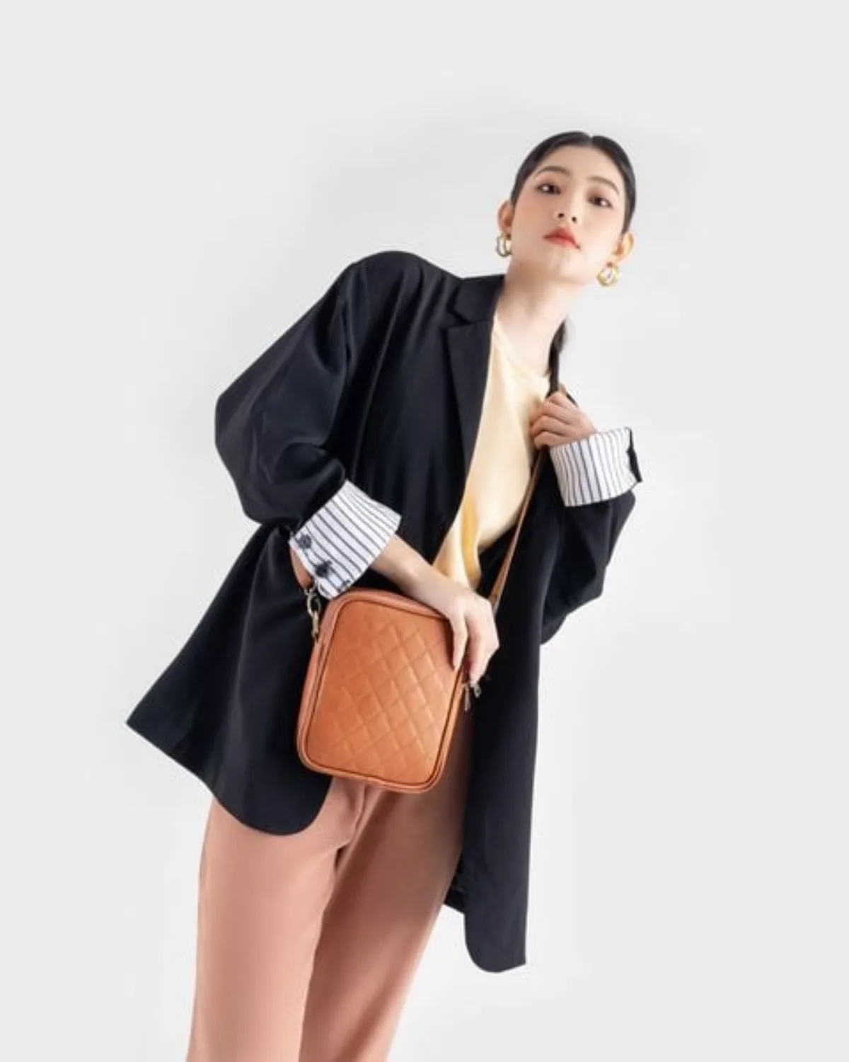 Túi Lata (Thời trang nữ đi chơi size 17 - Túi đeo chéo da HN91)