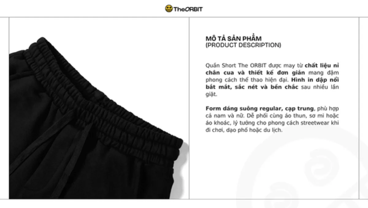 Quần short nam nữ The ORBIT PAN SHORT Chất Cotton Co Giãn Local Brand Chính Hãng