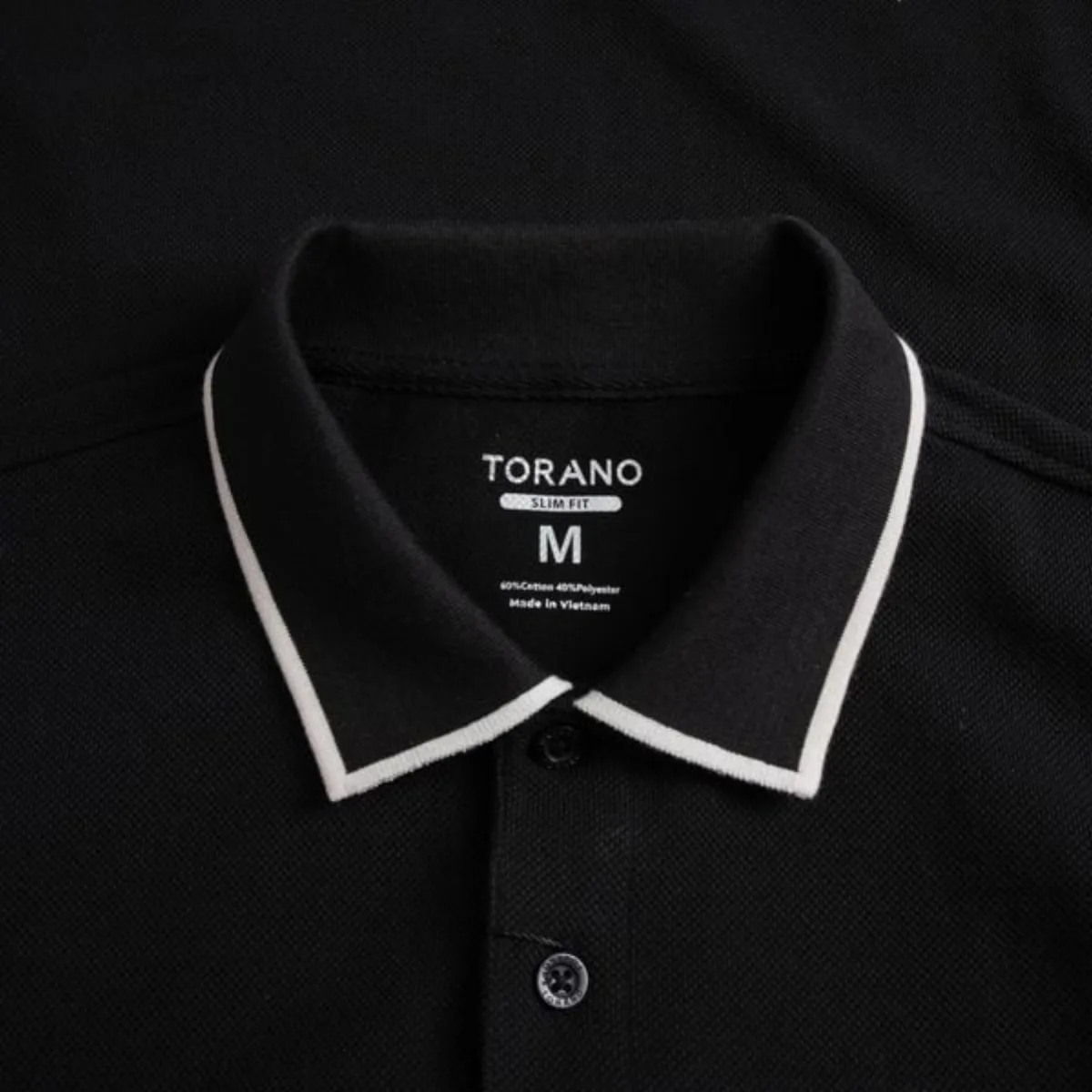 Áo polo trơn VERSATILE POLO TORANO bo kẻ logo ngực lịch lãm, nam tính FSTP009