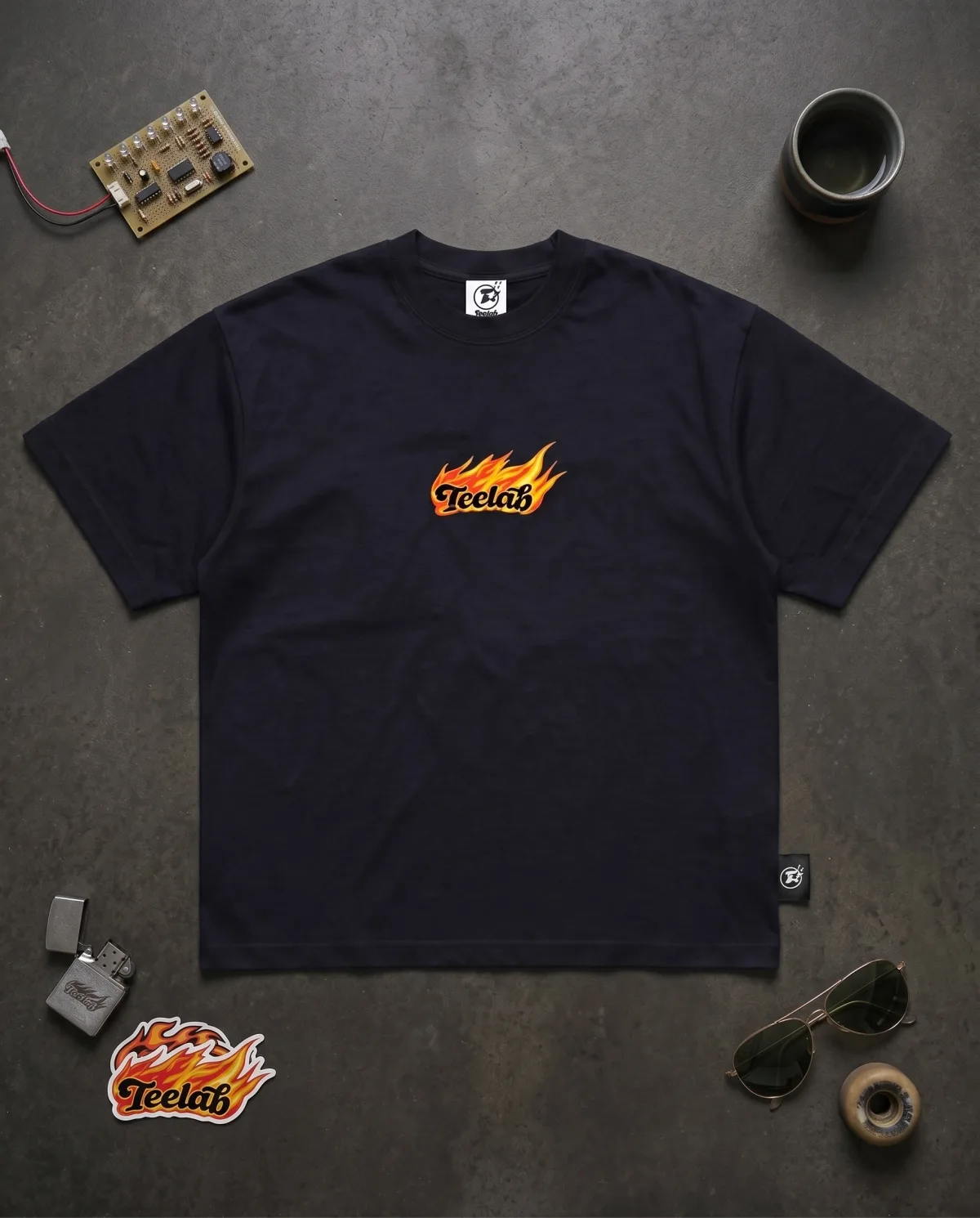 Áo Thun Teelab Alter TI-STAR-Flame Semi-Oversized Cotton Tee TS385