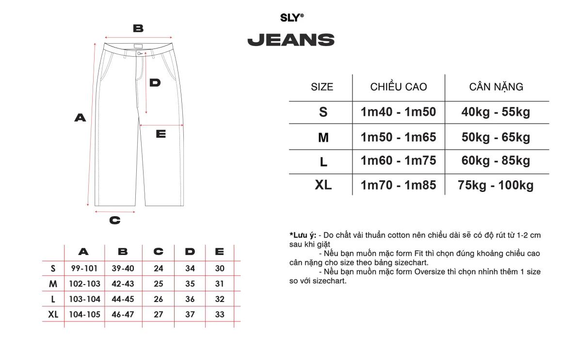 Quần Jeans Straight SLY Double Knee Washed Blue Grey 2.0