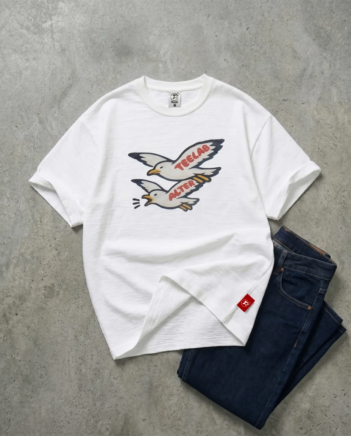 Áo Thun Teelab Alter Seagull Semi-Oversized Slub-Cotton Tee TS413