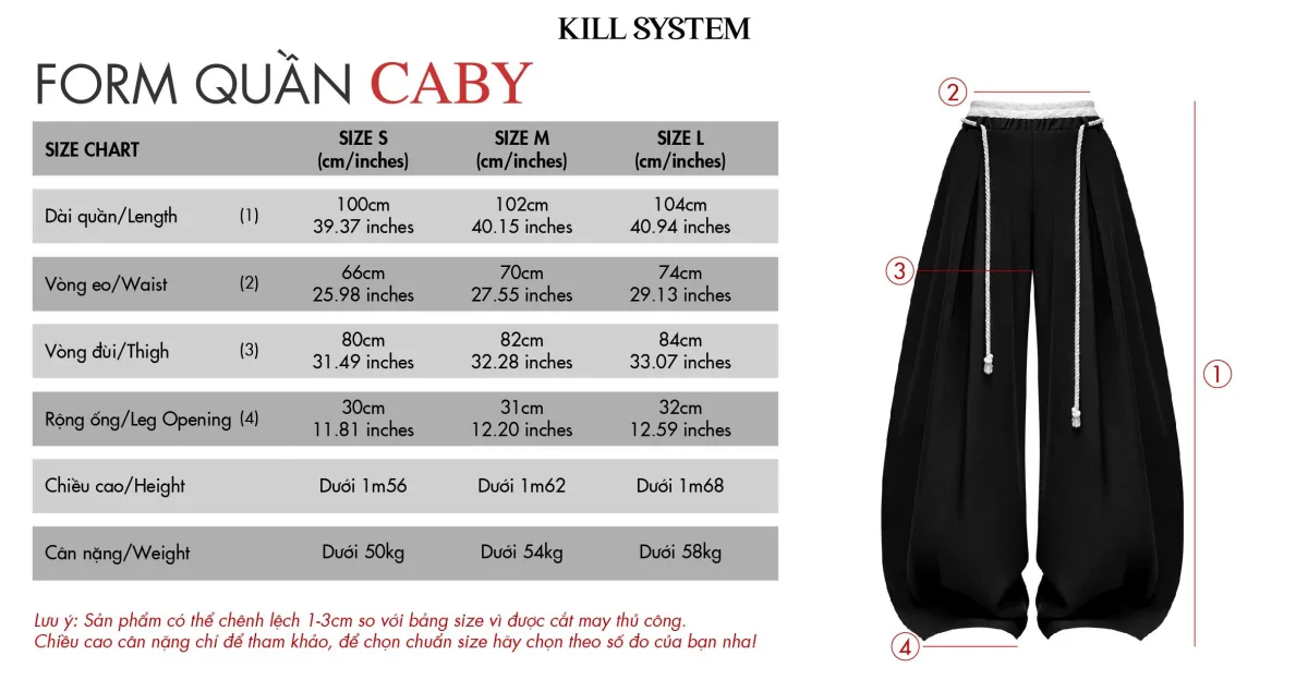 Quần tây ống rộng phối ren kèm dây đeo CABY - 𝐊𝐈𝐋𝐋 𝐒𝐘𝐒𝐓𝐄𝐌