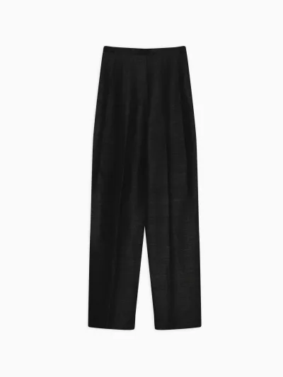 Luka Cocoon Trousers in Slub Silk