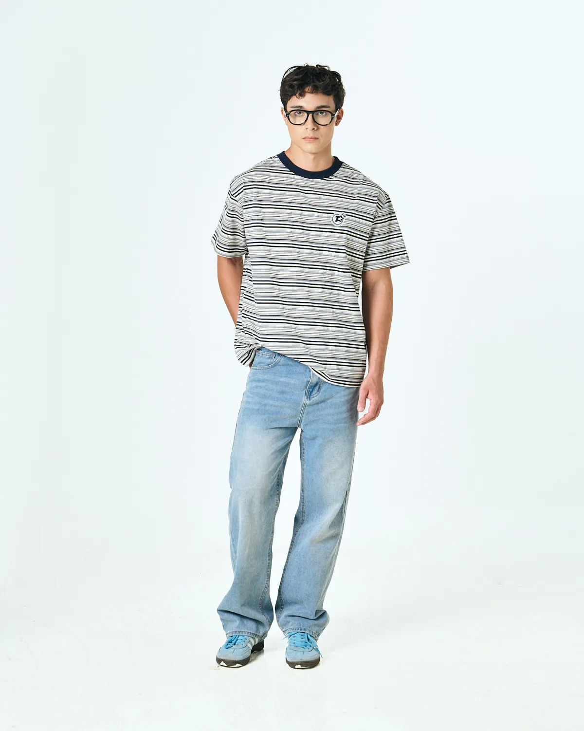 Áo Thun Teelab Alter Basic Stripe Oversized Cotton Tee TS377