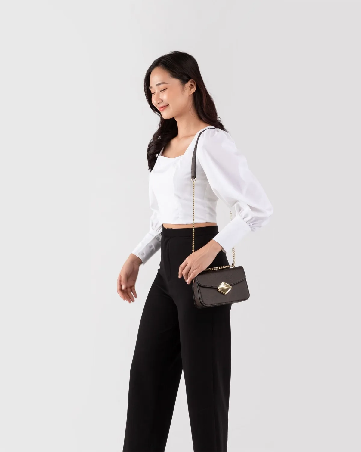 Túi Lata (Thời trang nữ đi chơi size 17 - Túi đeo chéo da HN97)