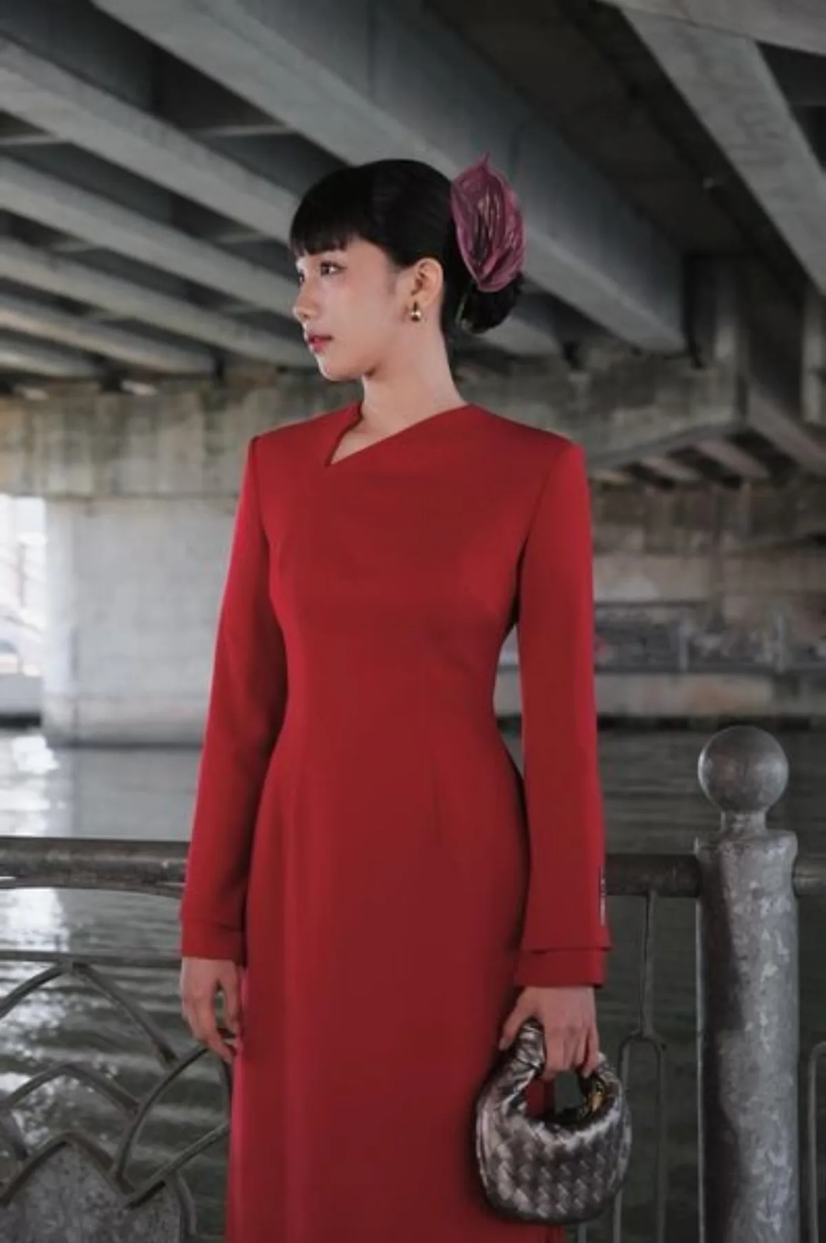 Áo dài Fany - Red