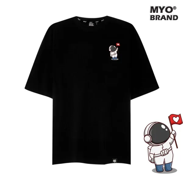 Áo Thun Form Rộng MYO In Hình Cute Astronaut Du Hành Không Gian