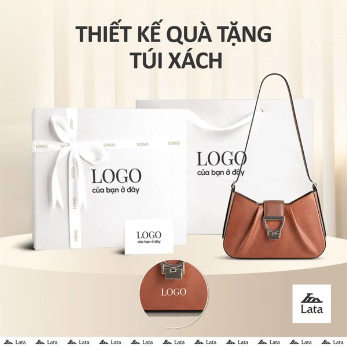 Túi Lata (Thời trang dự tiệc sang trọng - Túi đeo vai da HN139)