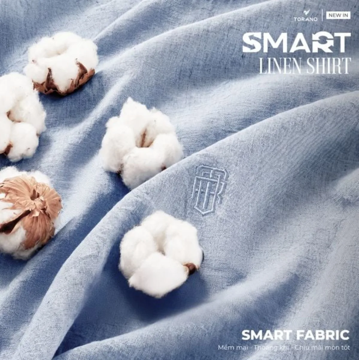 Sơ mi ngắn tay SMART LINEN SHIRT TORANO trơn premium thiết kế gọn gàng hiện đại, thoáng khí HSTB301