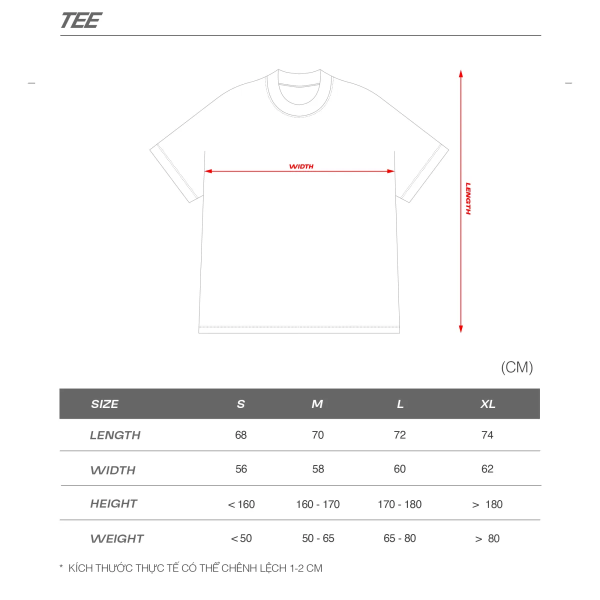 Áo thun NEEDS OF WISDOM Patch Tee - Red - Local Brand Chính Hãng
