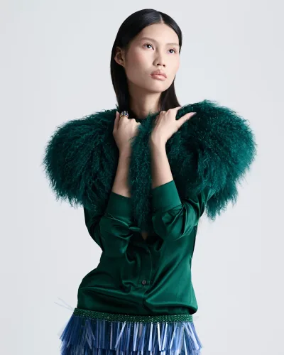 Pomelo Garden Fur Scarf