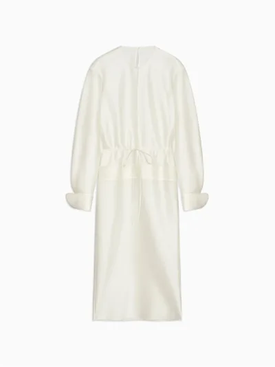 Elio Waist-Tie Dress in “Vietnamese Silk”
