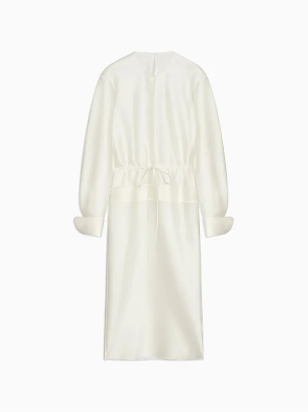 Elio Waist-Tie Dress in “Vietnamese Silk”