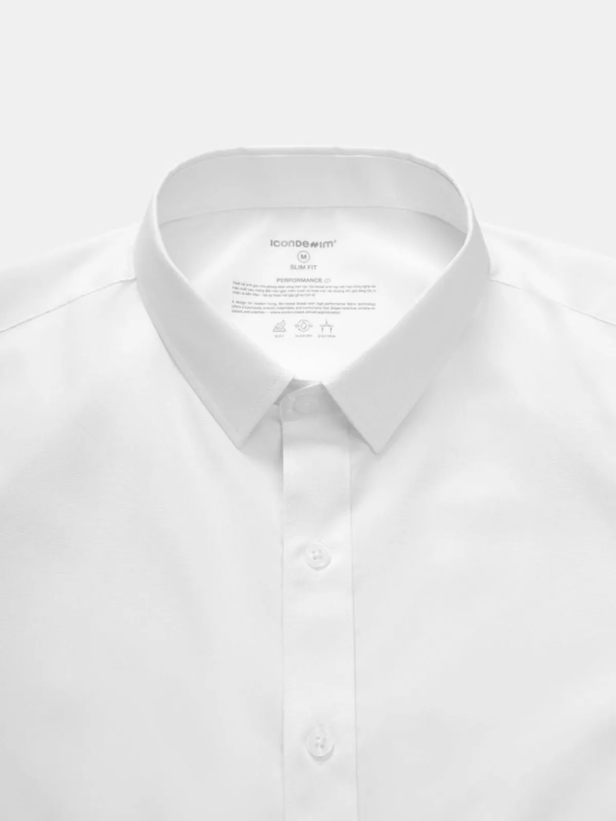 Áo Sơ Mi Nam ICONDENIM Tay Ngắn Blanko Form Slim SMID0371