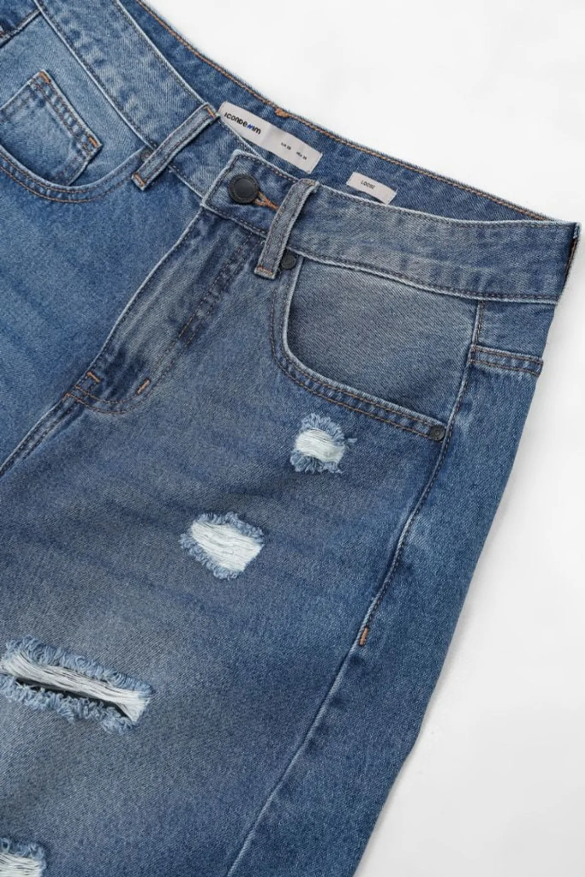 Quần Short Nam ICONDENIM Orgnls Raw Edge Shorts Form Loose QSID0262
