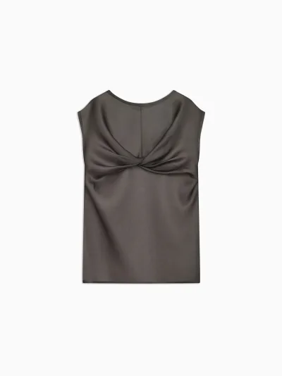 Laney Twisted Blouse in Silk Organza